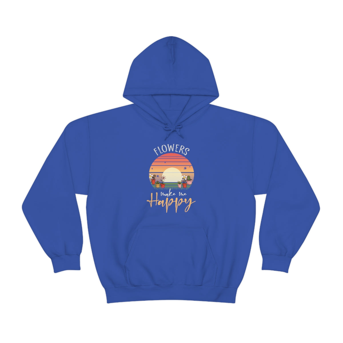 Flowers Make Me Happy - Unisex Heavy Blend™ Hooded Sweatshirt