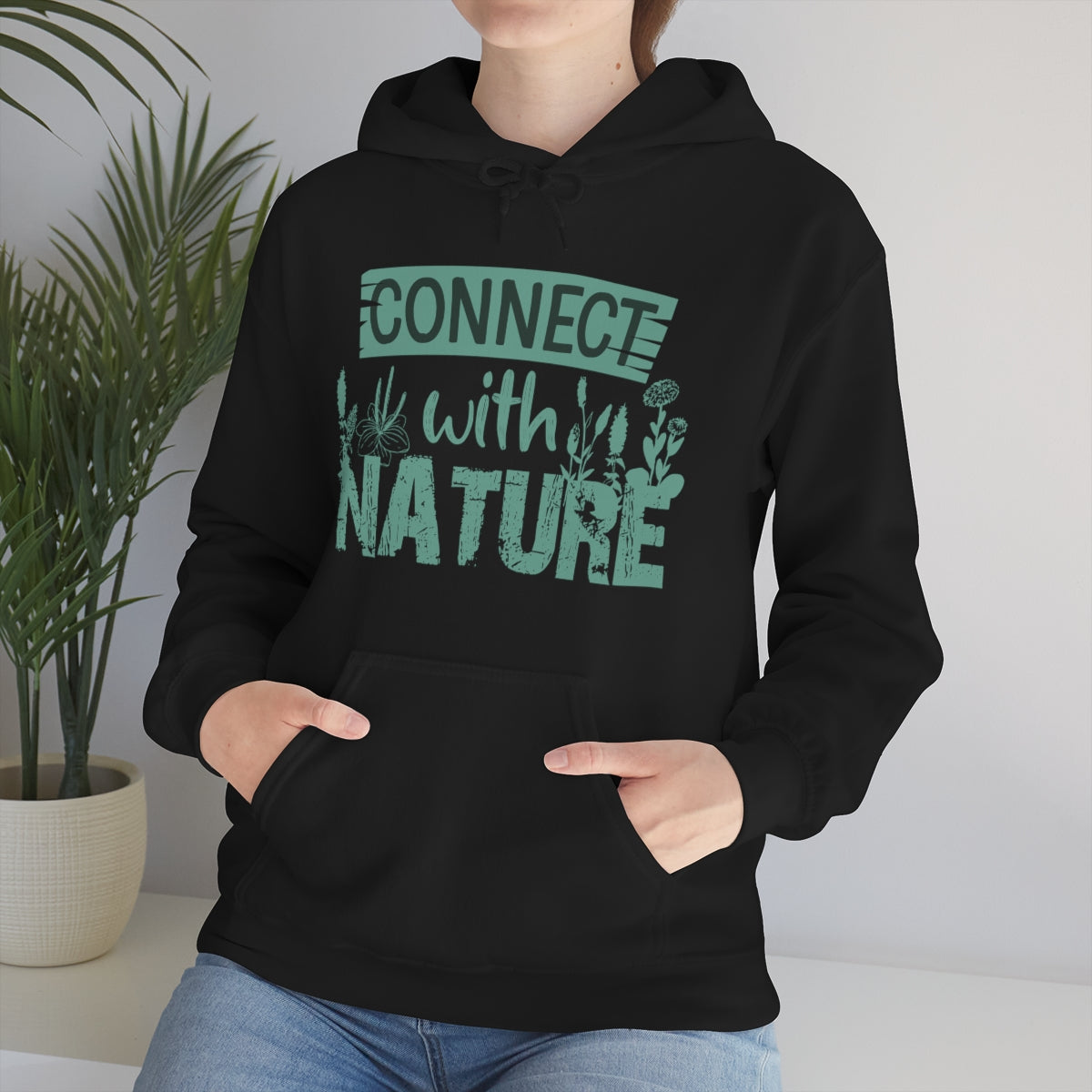 Connect With Nature - Unisex Heavy Blend™ Hooded Sweatshirt