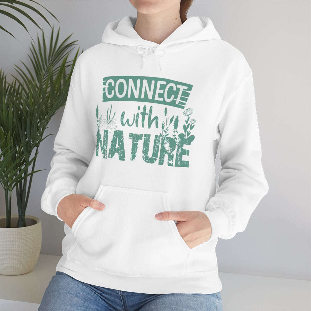 Connect With Nature - Unisex Heavy Blend™ Hooded Sweatshirt