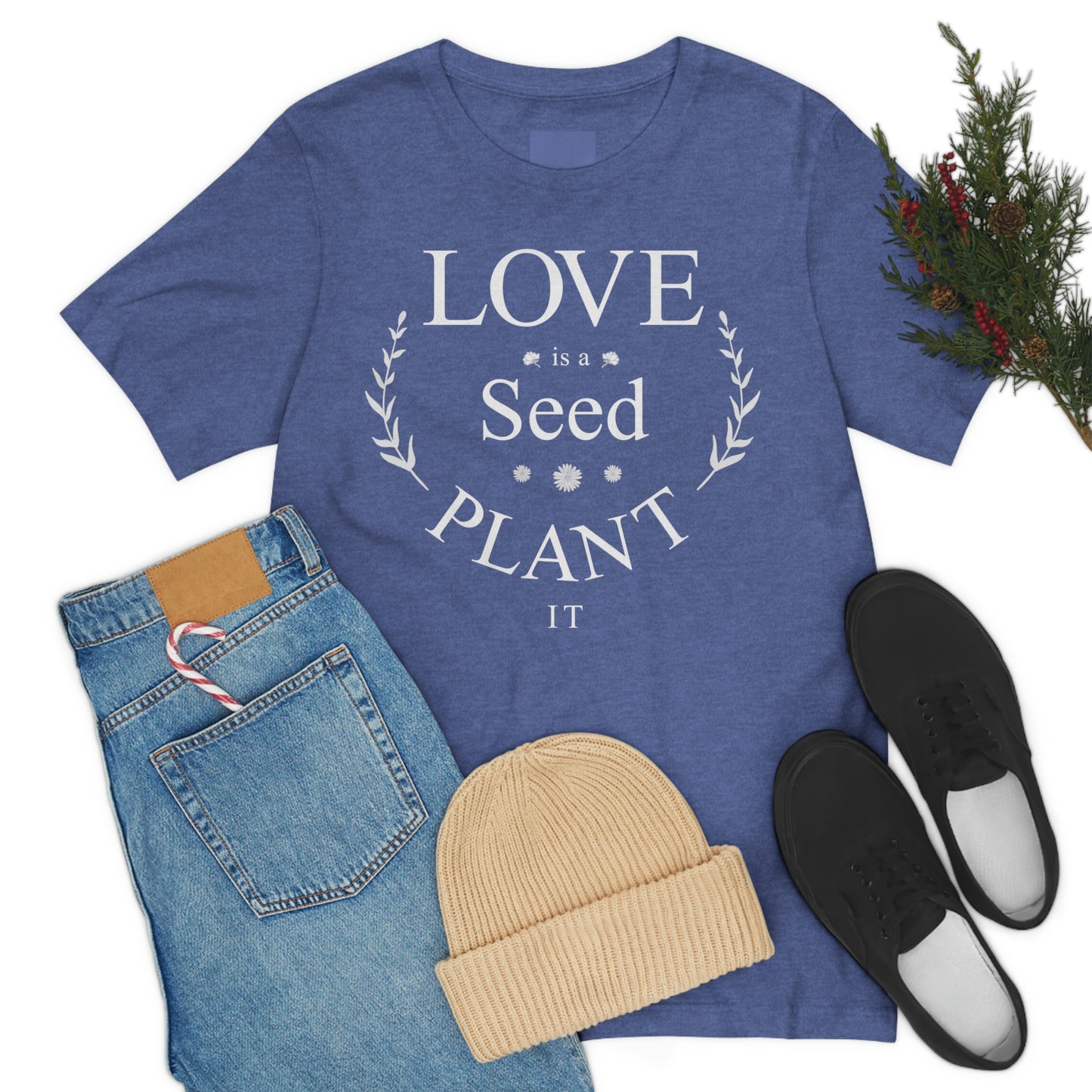 Love is a Seed Plant It - Unisex Jersey Short Sleeve Tee