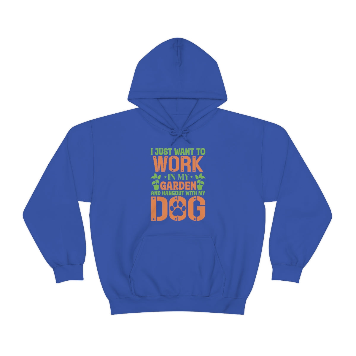 I Just Want To Work In My Garden and Hang Out With My Dog- Unisex Heavy Blend™ Hooded Sweatshirt