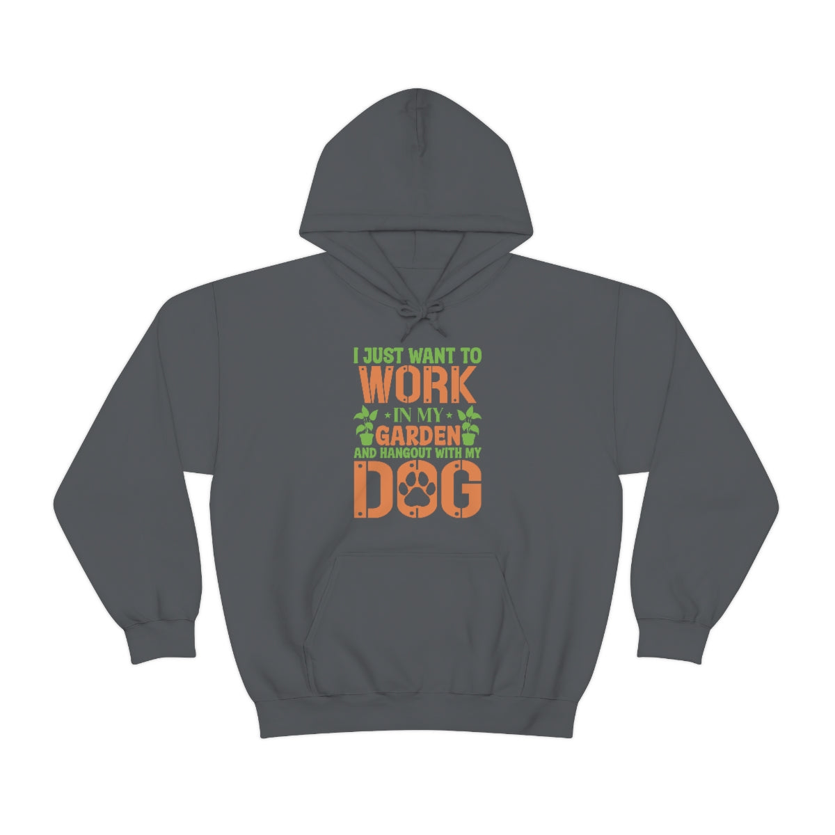 I Just Want To Work In My Garden and Hang Out With My Dog- Unisex Heavy Blend™ Hooded Sweatshirt