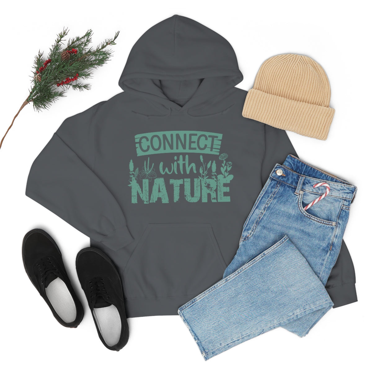 Connect With Nature - Unisex Heavy Blend™ Hooded Sweatshirt