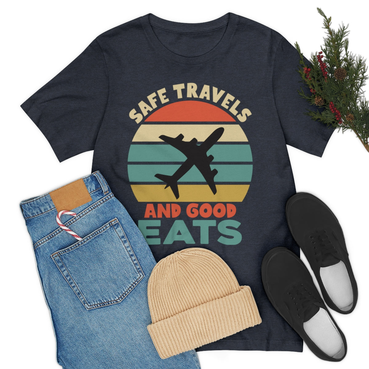 Safe Travels and Good Eats - Unisex T-Shirt