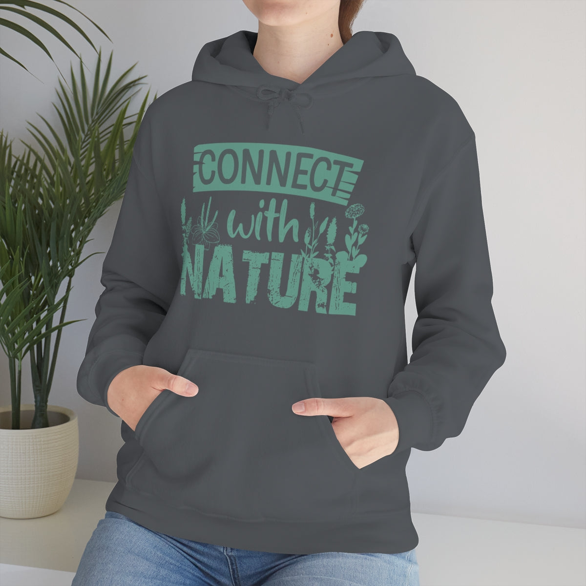 Connect With Nature - Unisex Heavy Blend™ Hooded Sweatshirt