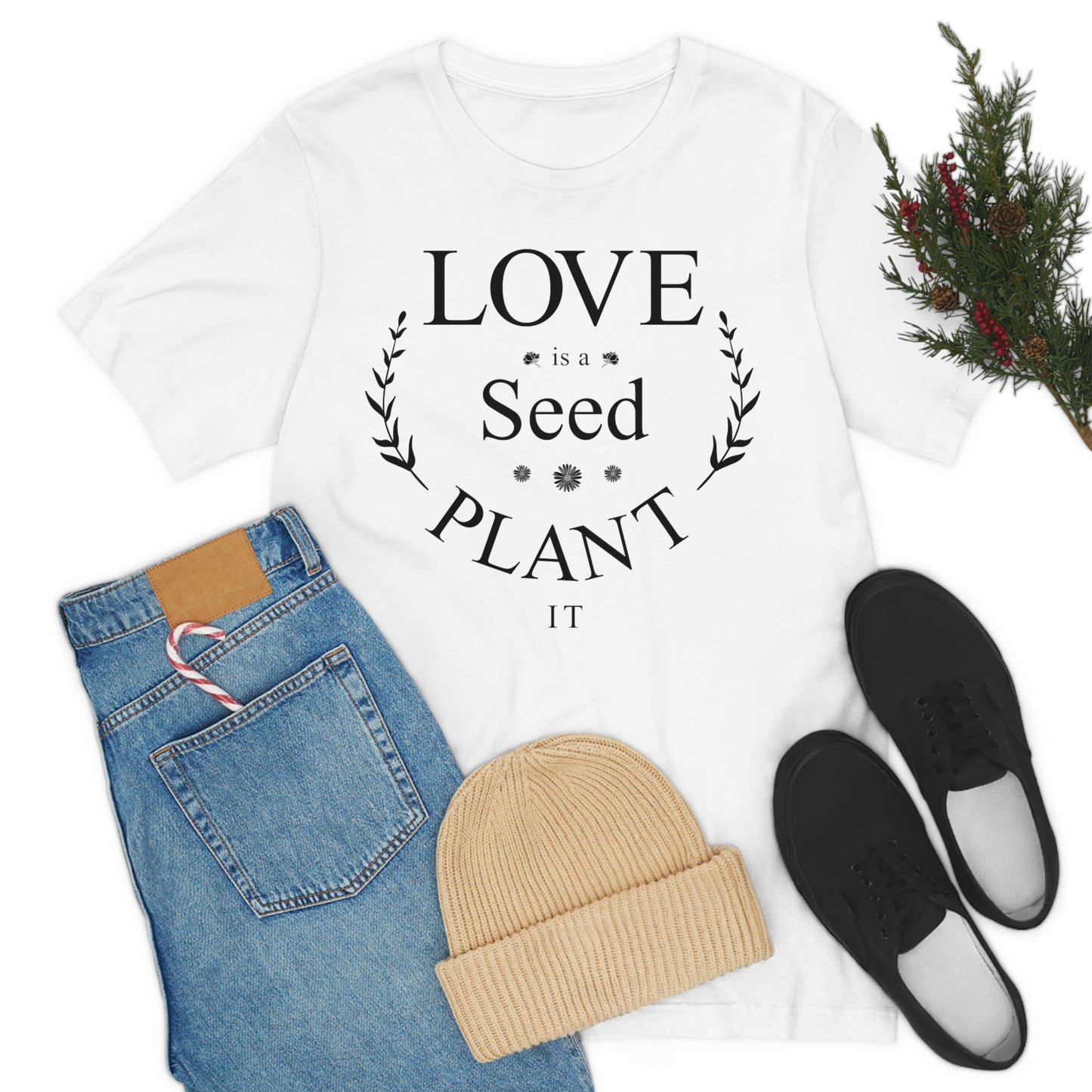 Love is a Seed Plant It - Unisex Jersey Short Sleeve Tee