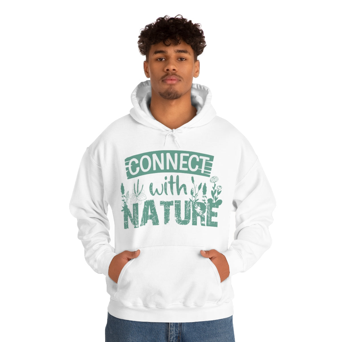 Connect With Nature - Unisex Heavy Blend™ Hooded Sweatshirt